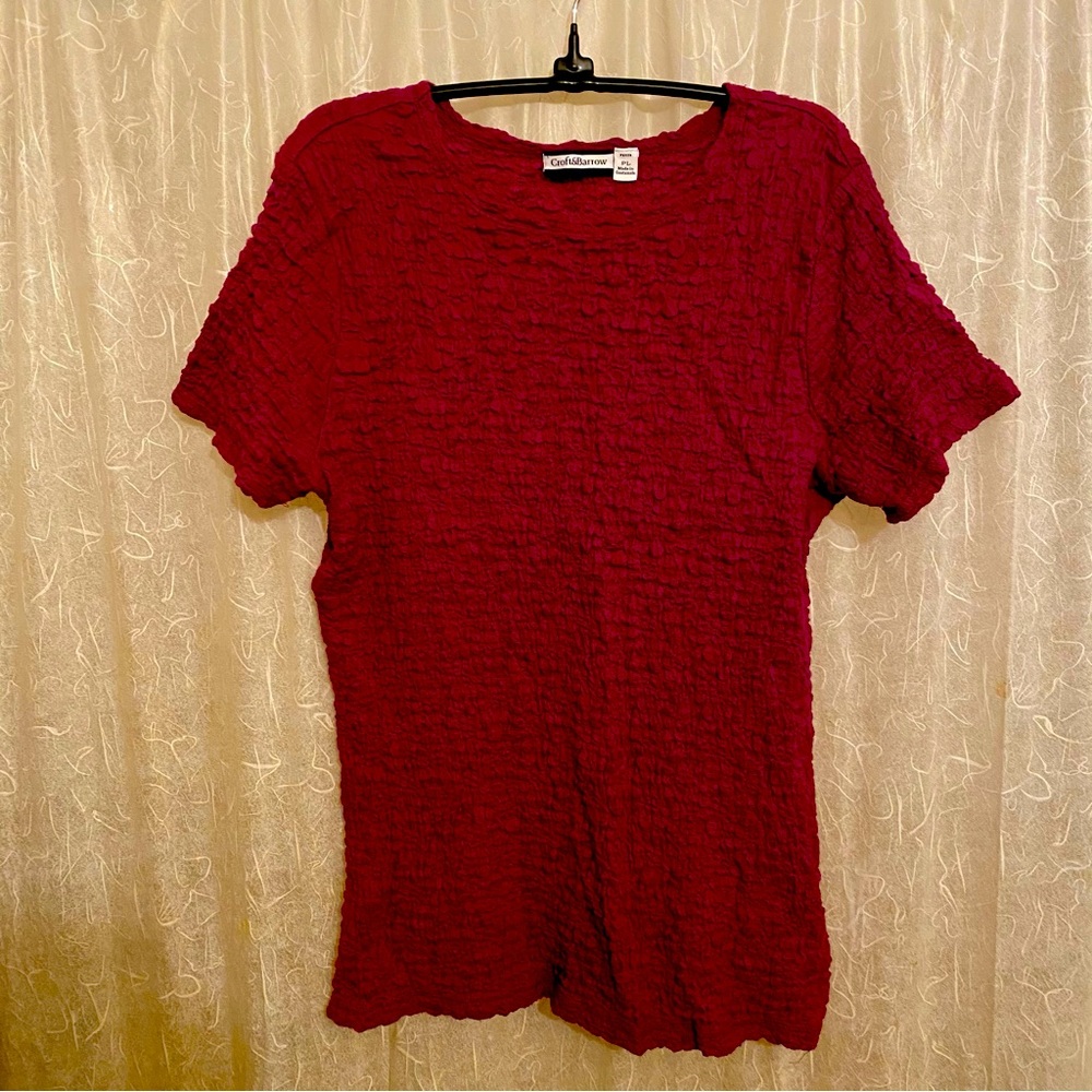 CROFT & BARROW Puckered Stretchy Top size PL